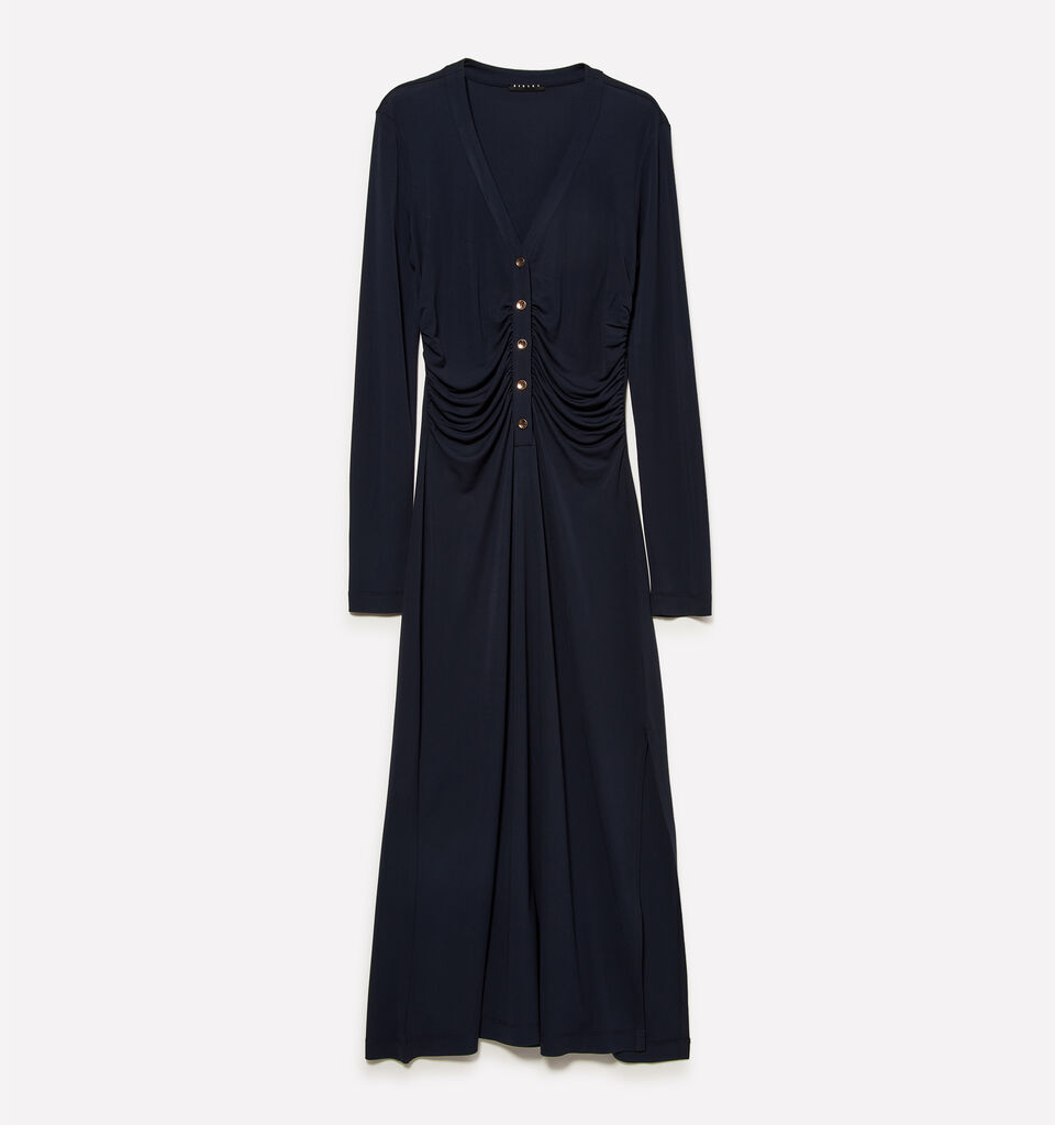 Vestito blu scuro con spacco - vestiti lunghi da donna - Blu Scuro | Sisley image number 5